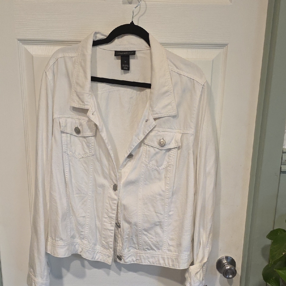 Lane Bryant Off-White Denim Jacket